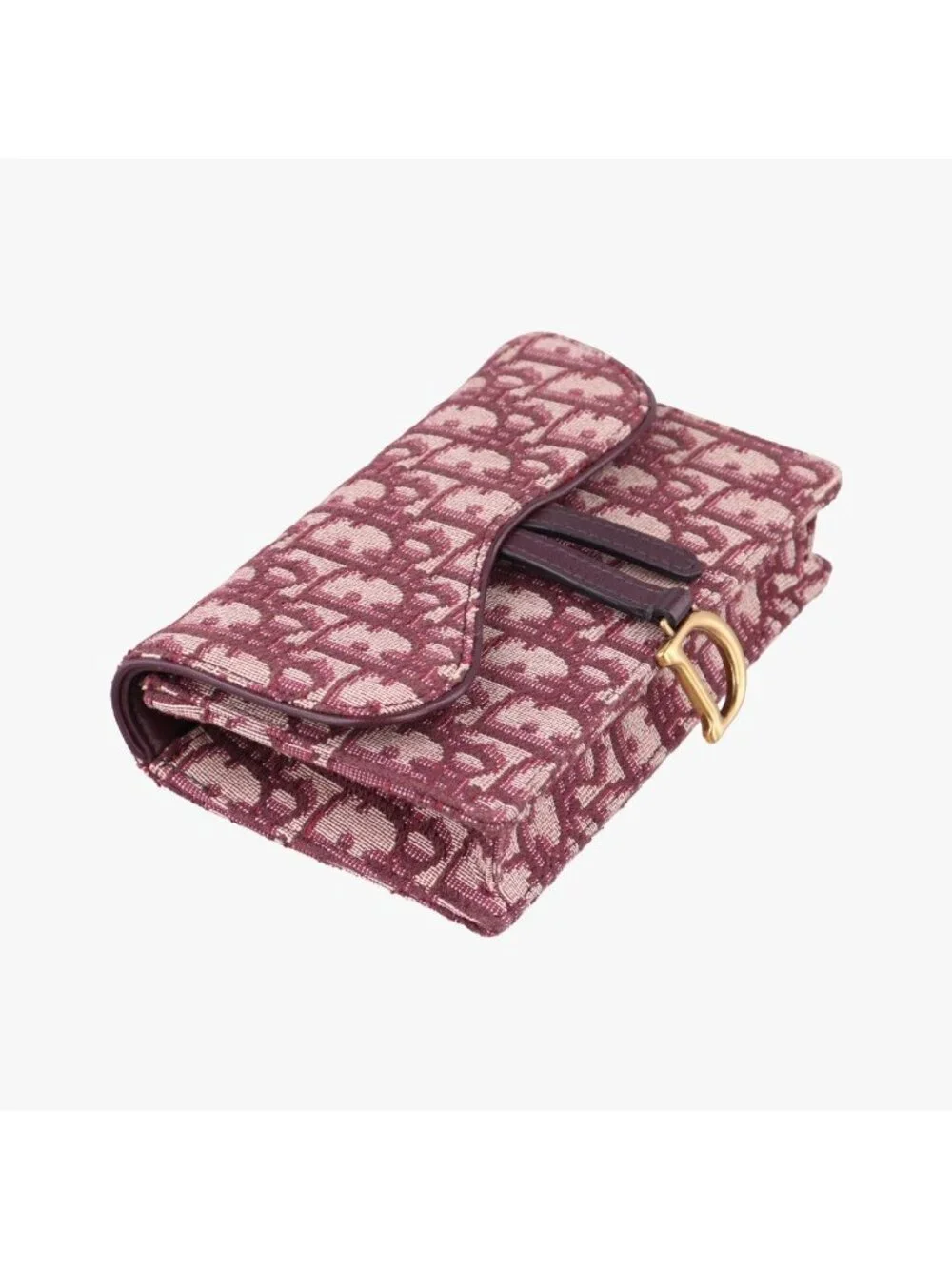 Dior Saddle Red Jacquard Shoulder Bag